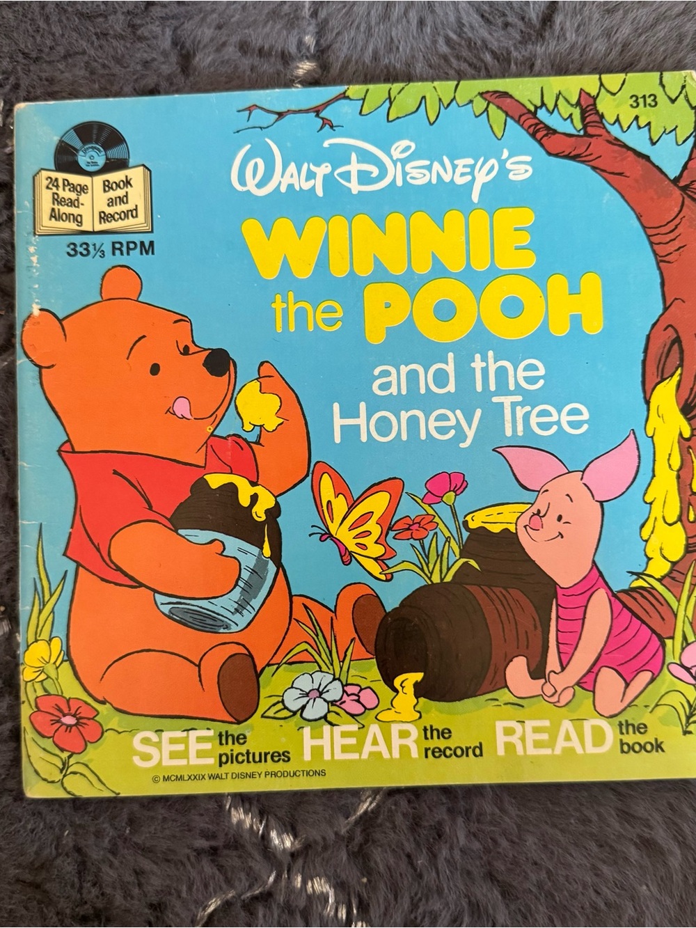 1979 Walt Disney's Winnie the Pooh and the Honey Tree Read Along- Book Only